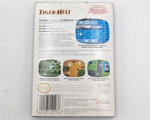 Tiger Heli - Komplet I Æske - EEC - NES Spil (B Grade) (Genbrug)